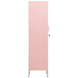 Avis vidaXL Armoire à casiers Rose 35x46x180 cm Acier