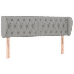 Maison Chic Tête de lit scandinave avec oreilles,meuble de chambre Gris clair 147x23x78/88 cm Tissu -MN43557