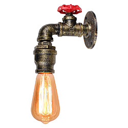 Stoex Applique murale Industrielle Tube Luminaire Vintage Lampe de mur Conduite D'eau Retro E27 Bronze( non ampou