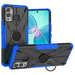 Coque en TPU 2-en-1, anti-chutte avec béquille pour votre Infinix Hot 12 Play 4G - bleu