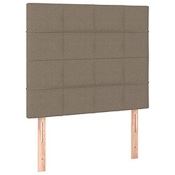 Maison Chic Lot de 2 Têtes de lit design pour chambre - Décoration de lit Taupe 90x5x78/88 cm Tissu -MN91467