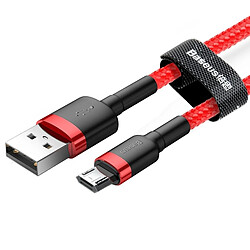 Avis Wewoo Cable de Câble charge synchronisation données avec cordon tressé d'insertion double face, 1,5 A USB vers Micro USB, pour Galaxy, pour Huawei, Xiaomi, LG, HTC et autres téléphones intelligents (Rouge)