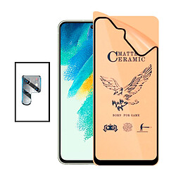 PHONECARE Kit Film Caméra Arrière + Verre Trempé CeramicGlass Full Cover pour Samsung Galaxy S22 Ultra 5G - Transparent / Noir