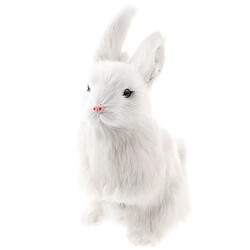 simulateur réaliste animal figure crocheté lapin jouet enfant cadeau d'anniversaire blanc pas cher