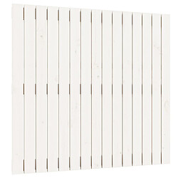 Maison Chic Tête de lit scandinave pour lit adulte,Meuble de chambre murale Blanc 95,5x3x90 cm Bois massif de pin -MN28602