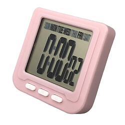 Mini Horloge Portable étudiants Réveil Minuterie Pour Cuisine Chambre Compte à Rebours Rose