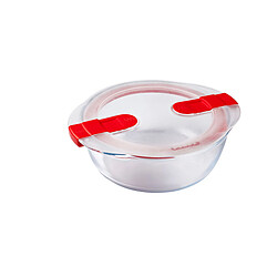 Pyrex PLAT ROND 1.1L 20 CM AVEC COUVERCLE BOUTON VAPEUR COOK AND HEAT