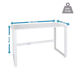 Acheter Bureau WORKSPACE LIGHT I 120 x 60 cm blanc/blanc hjh OFFICE