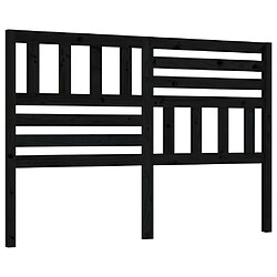 Maison Chic Tête de lit scandinave pour lit adulte,Meuble de chambre Noir 166x4x100 cm Bois massif de pin -MN79553