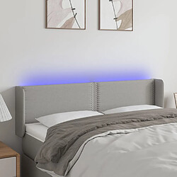 Maison Chic Tête de lit scandinave à LED,meuble de chambre Gris clair 147x16x78/88 cm Tissu -MN49001