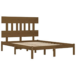 Acheter Maison Chic Lit adulte - Lit simple Cadre de lit,Structure du lit Contemporain Marron miel Bois massif 200x200 cm -MN62642