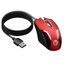 Souris Gaming LED 6 Boutons 2400dpi Filaire USB Câble 1.8m Nacon GM-105 Rouge