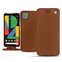 Housse cuir Google Pixel 4 - Rabat vertical - Marron ( Nappa - Pantone #8B4720 ) - NOREVE