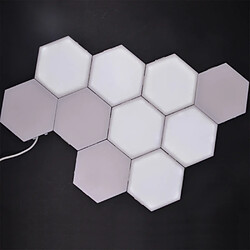 Avis Universal Combinaison de coutures créatives Capteur tactile de lumière alvéolaire hexagonal Lampe murale Lumière nocturne Lampe modulaire de lumière alvéolaire (lumière blanche)