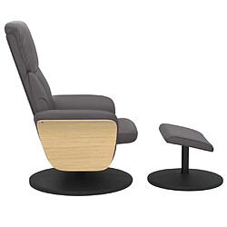 Avis vidaXL Fauteuil inclinable avec repose-pied gris similicuir