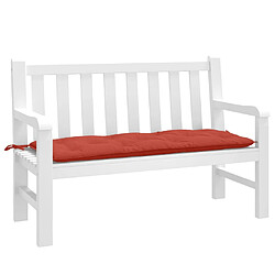 vidaXL Coussin de banc de jardin rouge mélangé 120x50x7 cm tissu