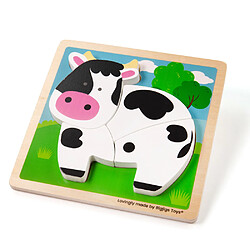 Bigjigs Toys Gros puzzle à soulever - Vache