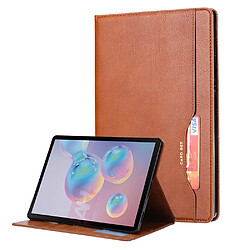 Etui en PU Auto-absorbé avec support marron pour votre Samsung Galaxy Tab S7 Lite/S7 FE (T730/T735/T736B)