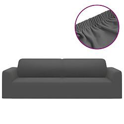 vidaXL Housse extensible de canapé 2places Anthracite Jersey polyester