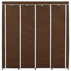 Avis vidaXL Garde-robe avec 4 compartiments Marron 175x45x170 cm