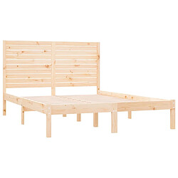 Avis vidaXL Cadre de lit sans matelas 150x200 cm bois massif