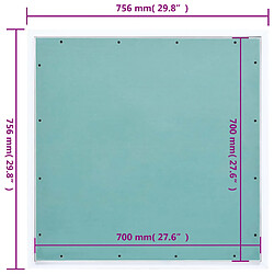 vidaXL Panneau d'accès Cadre en aluminium plaque de plâtre 700x700 mm pas cher