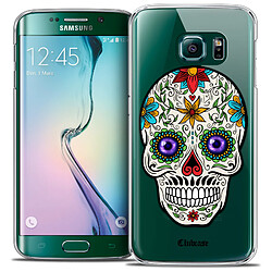 Acheter Caseink Coque Housse Etui Samsung Galaxy S6 Edge [Crystal HD Collection Skull Design Maria's Flower - Rigide - Ultra Fin - Imprimé en France]