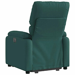 Acheter Maison Chic Fauteuil Relax pour salon, Fauteuil inclinable électrique vert foncé tissu -GKD40806