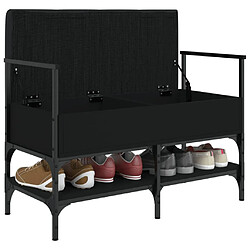 Acheter Maison Chic Banc à chaussures | Meuble de rangement à chaussures Meuble d'Entrée noir 85,5x42x57,5 cm bois d'ingénierie -MN92982