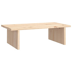 vidaXL Support pour moniteur 50x27x15 cm Bois de pin solide