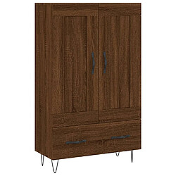 vidaXL Buffet haut chêne marron 69,5x31x115 cm bois d'ingénierie