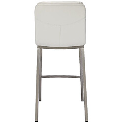 Non Tabouret de bar Dundalk simili cuir acier inoxydable pas cher