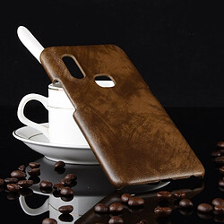 Wewoo Coque antichoc Litchi Texture PC + PU pour Vivo V15 (Marron)