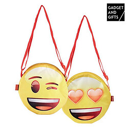 Totalcadeau Sac avec émoji avec fermeture éclair et sangle réglable - Sac à dos emoticone smiley pas cher