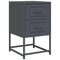 vidaXL Table de chevet anthracite 36x39x60,5 cm acier