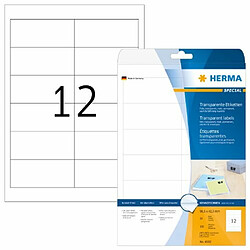 Elysees Paris Herma 4682 Étiquettes en plastique A4 97 x 42,3 mm 300 pièces Transparent