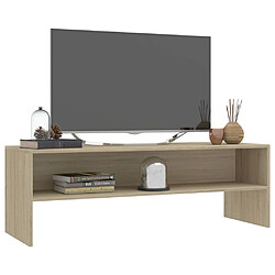 Avis Maison Chic Meuble TV scandinave - Banc TV pour salon Chêne sonoma 120 x 40 x 40 cm Aggloméré -MN22092