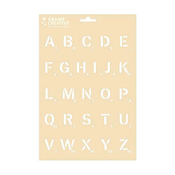 Graines Creatives Pochoir A4 - Alphabet Scrabble