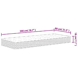 vidaXL Bonnell 80x200 pas cher