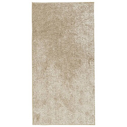 vidaXL Tapis ISTAN à poils longs aspect brillant beige 80x150 cm