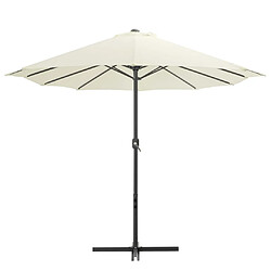 vidaXL Parasol d'extérieur et poteau en aluminium 460x270 cm sable