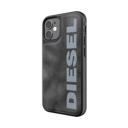 Diesel Coque de Protection pour iPhone 12 Mini Bleached Denim Noir