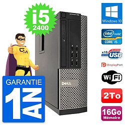 PC Dell OptiPlex 990 SFF Intel i5-2400 RAM 16Go Disque Dur 2To Windows 10 Wifi - Occasion