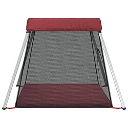 Acheter vidaXL Parc pour bébé avec matelas Rouge Tissu de lin