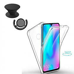 PHONECARE Kit Coque 3x1 360° Impact Protection + 1 PopSocket + 1 Support PopSocket Noir - Impact Protection - Huawei Honor 20