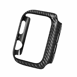 Wewoo Bracelet en fibre de carbone et cuir véritable pour Apple Watch série 4 40 mm