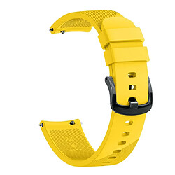 Bracelet en silicone sergé 22mm jaune pour votre Garmin Forerunner 645