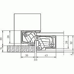 Acheter Simonswerk Paumelle Tectus TE 541 FVZ 100 kgs en boîte de 2 paumelles fintion laqué argent F1