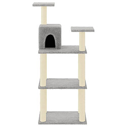 Avis Arbre à chat avec griffoirs,niche pour chat en sisal Gris clair 119 cm -MN75952