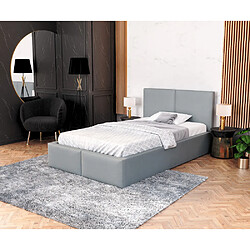 Avis Kids Literie Lit coffre Tesia 120x200 - Sommier inclus Gris clair